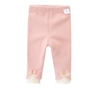 Rainjia Baby Mädchen Thermo Leggings Fleece Gr. 68/74/80 Mädchen Gefüttert Leggings mit Schleifen 86/92/98/104 Thermounterwäsche Dicke Warm Lange Hose Strumpfhose Kleinkinder 6 Monate - 4 Jahre