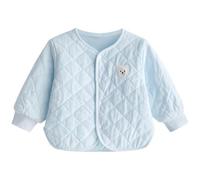 Rainjia Baby Wendejacke mit Wattierung Jungen Mädchen Gr. 68/74 Baby Steppjacke Sweatjacken Ohne Kapuze Gr. 80/86/92 kinder Übergangsjacke Winter warm Mantel 6 Monate - 4 Jahre