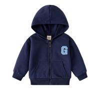 Rainjia Jungen Kapuzenjacke mit Taschen Gr. 80/86/92, Lässiges Sweatshirt Kapuzenpullover Reißverschluss 98/104/110 Zip Up Hoodie Sweatjacke Sport 116/122 Frühjahr Herbst Jacke Oberteile