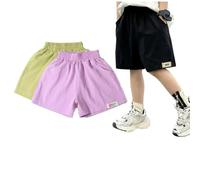 Rainjia Jungen Sommershorts mit Seitentaschen 1-11 Jahre, 3er Leichte Kurze Hosen Pull-On Shorts Baumwolle Bermuda Shorts Jungen Baggy Freizeitshorts Gr. 86/92/98/104/110/116/122/128/134