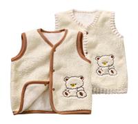 Rainjia Ranjia Baby Kinder Fleeceweste Jungen Mädchen Gr. 62/68/74/80 kinder Dicke Fleece Weste Ärmellose Kinderjacke Gr. 86/92/98/104/116 Ärmellose Winter Warmen Weste Jacke 6 Monate-7 Jahre