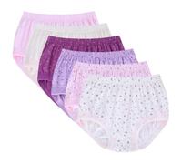 Rainjia Unterhosen Damen Baumwolle Senioren Übergröße 40-90kg, 6er Pack Taillenslip Hohe Taille Stretch Slips Übergröße Lose Höschen Unterwäsche Oma schlüpfer Damen Senioren