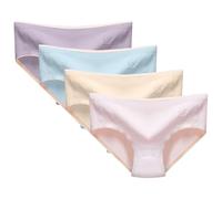 Rainjia Unterhosen Mädchen Unterwäsche baumwolleGr. 116-170, 4er Pack Teenager Stretch Nahtlos Unterhosen Slips Weiche Mittlerer Bund Schlüpfer für Teenager 6-18 Jahren