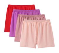 Rainjia Unterhosen Senioren Damen mit Schenkel, 4er Pack Boxershorts Senioren Damen Unterhosen Damen Schlüpfer mit Bein Taillenslip Oma schlüpfer Übergröße Unterhosen Baumwolle 88-210lb