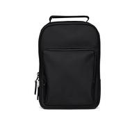 RAINS Bücherrucksack, Rucksack, Laptoptasche, wasserdicht, 2 Jahre Garantie, Schwarz, Regular, Minimalistisch