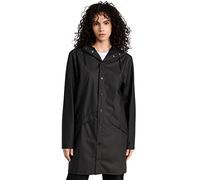Rains Regenjacke mit Kapuze und Pattentaschen XL Schwarz