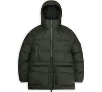 Rains Unisex Alta Long Puffer Cargo Jacket W3T4 Green L