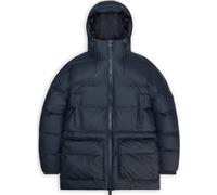 Rains Unisex Alta Long Puffer Cargo Jacket W3T4 Navy L