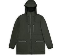 Rains Unisex Cargo Long Jacket W3 Green XS