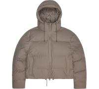 Rains Women's Alta Short Puffer Jacket Cinder M
