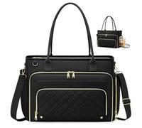 RAINSMORE Laptoptasche Damen 15.6 Zoll Arbeitstasche Damen Wasserabweisend | Lehrertasche Damen Groß mit isolierter Lunchtasche, TSA-freundlich, Nylon-für Lehrer, Krankenschwestern, Uni & Büro