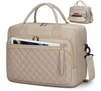 RAINSMORE Laptoptasche Damen 17,3 Zoll Laptop Aktentasche Wasserdichte Arbeitstasche Lehrertasche Business Laptop Notebook Taschen Damen Schultertasche Umhängetasche Khaki