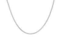 Rainway Halskette Herren Edelstahl, Panzerkette, Kubanische Gliederkette, Einfache Stapelbare Silberkette, Hip-Hop Kette Silber, Personalisiertes und Trendiges Schmuck Geschenk für Jungen Damen