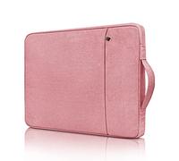 RAINYEAR 11 Zoll Laptop Hülle Laptoptasche Kompatibel mit 11" MacBook Air 11,6" Chromebook Notebook Tablet, Polyester Wasserdicht Schutzhülle Handtasche mit Griff und Front Tasche Notebooktasche,Rosa