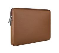 RAINYEAR 13-13,3 Zoll Laptop Hülle Weich PU Leder Tasche Gepolsterte Schutzhülle Kunstleder Ledertasche Wasserfeste Laptophülle Kompatibel mit 13,3 Notebook Computer Tablette Chromebook(Braun)