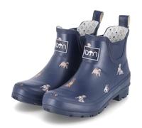Rajn - Dog Low - Damen Gummistiefelette mit Hundemotiv - Dunkelblau (Blue), Gr. 41