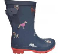 Rajn - Dog Mid - Damen Gummistiefel mit Hundemotiv - Dunkelblau/Rot (Navy), Gr. 41