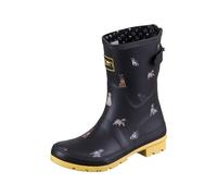Rajn Dog Mid UZW044 Damen Gummistiefel mit Hundemotiv, Schwarz/Gelb (Black/Yellow), Gr. 41