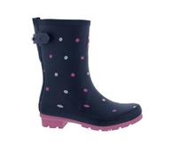 Rajn Gummistiefel, Mid-Boot, Dots Navy White Pink, Naturkautschuk UZW212 Gr. 40