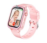 RALIO D39 Kinder Smartwatch Silikon & Nylon, 240 mm, Rosa Kinderuhr mit GPS,4G-HD-Videoanrufe und 4G-Anrufe, Weihnachtsgeschenk Neujahrsgeschenke für
