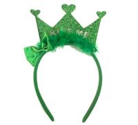 Ralondbey Stirnband Haarband Pailletten Grün Krone Haarreifen Kleeblatt Stirnband StPatricks Day Haarschmuck Haarschmuck für Frauen und Mädchen