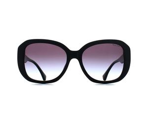 Ralph by Ralph Lauren RA5321U 50018G glänzende schwarze Sonnenbrille mit grauem Farbverlauf Einheitsgröße