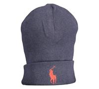 Ralph Lauren Polo Herren Mütze aus 100% gekämmter Baumwolle | Klassische Strickmütze mit Logo Stickerei | Blau | Einheitsgröße