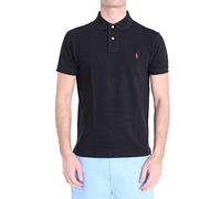Ralph Lauren Polo Herren Poloshirt Custom-Slim-Fit Schwarz M