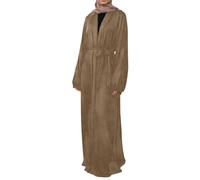 Ramadan Abaya Damen Elegant, Gebetskleidung für Frauen Langarm Islamische Muslimische Kleider Damen Einfarbig Gebetskleid Lang Namaz Elbisesi Kadin Loose Muslim Kleidung Kaftan Robe, S-XXL