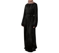 Ramadan Abaya Damen Elegant, Gebetskleidung für Frauen Langarm Islamische Muslimische Kleider Damen Einfarbig Gebetskleid Lang Namaz Elbisesi Kadin Loose Muslim Kleidung Kaftan Robe, S-XXL