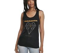 Rammstein Damen Ladies Diamant Tanktop Top, per Pack Schwarz (Black 00007), Large (Herstellergröße: L)