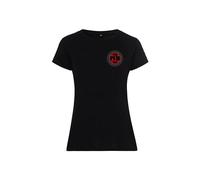 Rammstein Frauen T-Shirt Zeit Schwarz, Offizielles Band Merchandise Fan Shirt mit Brust- und Rückendruck - M