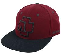 Rammstein Logo - Snapback Cap Mütze bordeaux schwarz