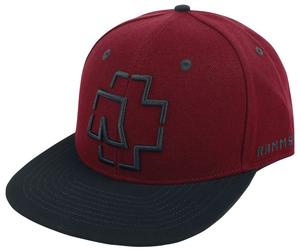 Rammstein Logo - Snapback Cap Mütze bordeaux schwarz