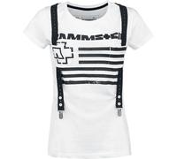 Rammstein Suspender T-Shirt weiß in L