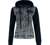 Rammstein Wo Bist Du Jeansjacke grau schwarz in L