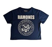 Ramones Crop Top T Shirt Presidential Seal Band Logo Nue offiziell Damen Denim M