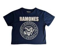 Ramones Crop Top T Shirt Presidential Seal Band Logo Nue offiziell Damen Denim XXL