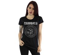 Ramones Damen Distressed Seal T-Shirt Large Schwarz