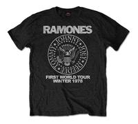 Ramones First World Tour 1978 offiziell Männer T-Shirt Herren (Large)