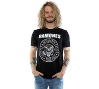 Ramones Herren Presidential Seal T-Shirt Medium Schwarz