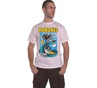 Ramones Herren Rockaway Beach Short Sleeve T-Shirt Gr. X-Large, Weiß