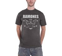 Ramones Herren T-Shirt 1974 Eagle Short Sleeve Gr. S, Grau (Anthrazit)