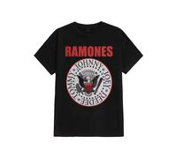 Ramones - Hey Ho Red Block Text - T-Shirt - Schwarz - XL - 100% Baumwolle Schwarz XL