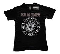 Ramones Kinder T-Shirt Diamante Presidential Seal New Official Black, Schwarz, XX-Small (1/2 Yrs)