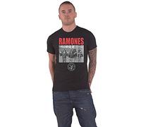 Ramones - Ramones T Shirt Cage Photo Band Logo Back Print Nue offiziell Herren Schwarz S