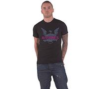 Ramones - Ramones T Shirt Purple Eagle Band Logo Nue offiziell Herren Schwarz L