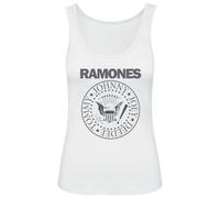 Ramones Seal Frauen Top weiß L 100% Baumwolle Band-Merch, Bands