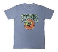 Ramones T Shirt Crest Psych Band Logo Nue offiziell Unisex Light Blau L