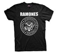 Ramones T-Shirt mit Klassische Logo Schwarz Original Offiziel Rock Musik (Medium)